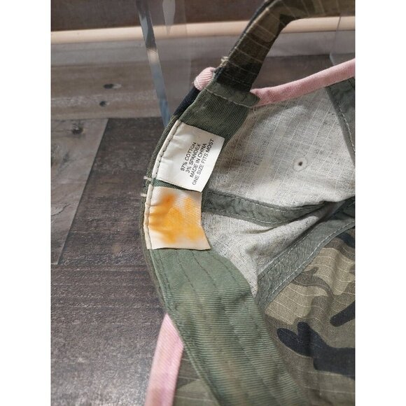 Budweiser Paramount Outdoors Pink And Camouflage Distressed Hook n Loop Hat - Picture 7 of 8